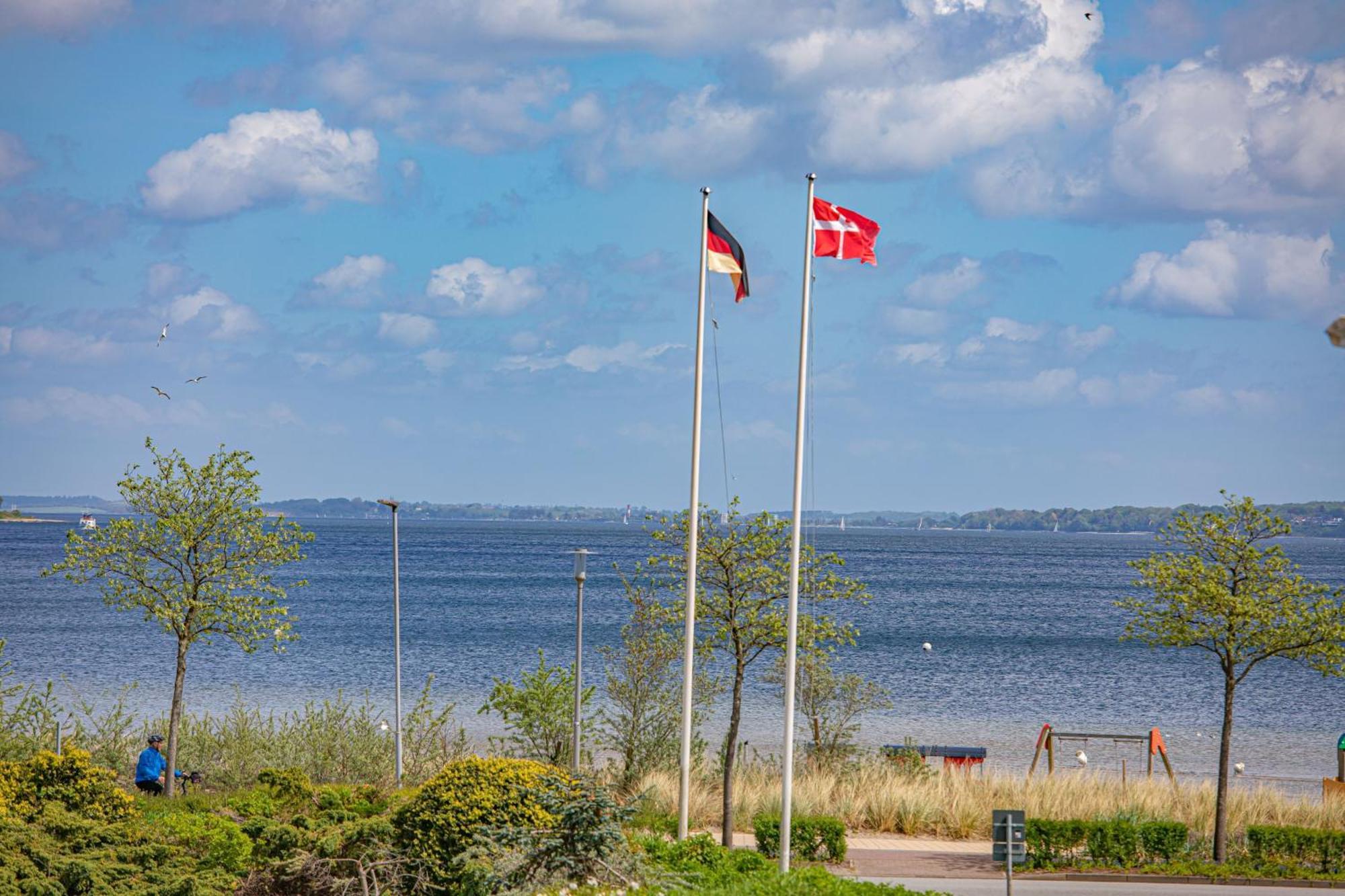 Fewo1846 Strandresidenz Wassersleben - Strandkoje - Komfortables Studioapartment Mit Meerblick Am Strand Harrislee Kültér fotó